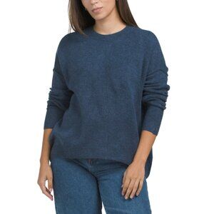 VINCE CAMUTO Steel Blue Cozy Crew Neck Sweater